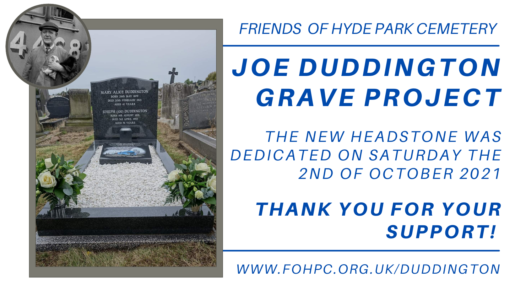 Joe Duddington Grave Marking Appeal Target Exceeded